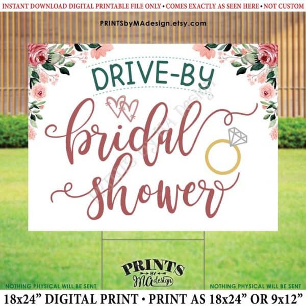 7 DriveBy Bridal Shower Signs We’re Madly In Love With