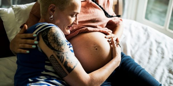 An lgbt couple expecting a child