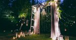 Decorated portable arches for the wedding romantic ceremon