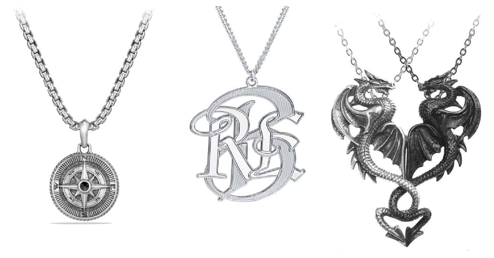 his and his necklaces collage