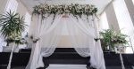 white wedding arches
