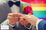 a man putting equality rings to his husband