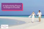a beautiful married couple walking down a florida beach which is one of the most affordable places to elope in Florida