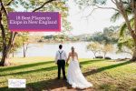 couple eloping in front of a lake, one of the best places to elope in New England