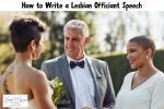 two lesbians getting married with their officiant