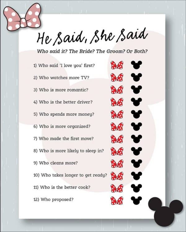 5 Fun Disney Bridal Shower Games to Buy in 2021 [Guide]
