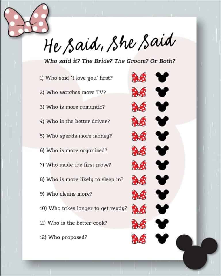 5 Fun Disney Bridal Shower Games to Buy in 2021 [Guide]