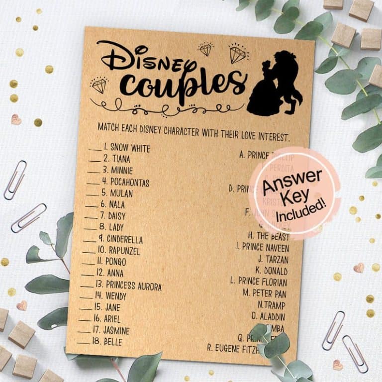 5 Fun Disney Bridal Shower Games to Buy in 2021 [Guide]