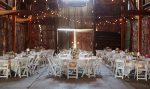 Indoor decor at a barn wedding