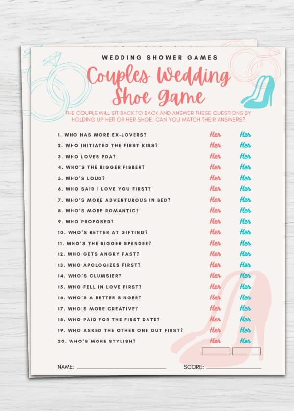 Virtual &amp; Printable LGBTQ Bridal Shower Game Bundle