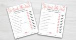 He said she said printable bridal shower game