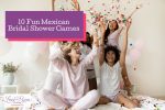 ladies playing mexican bridal shower games in the bed
