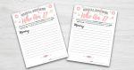 Who am I printable bridal shower game