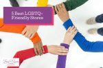 arms forming unity beside "best LGBTQ Friendly Stores" text