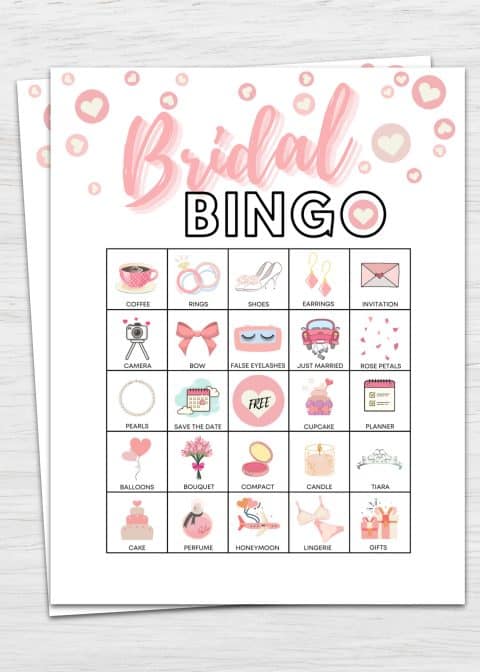 Bridal Bingo Printable Shower Game