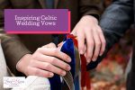 bride and groom handfasting and stating their Celtic wedding vows
