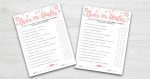 Over or Under Printable Bridal Shower Game