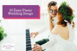 groom playing easy piano wedding songs for his bride