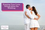 couple in all white kissing