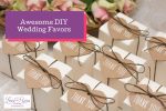 diy wedding favors on the table with thank you note