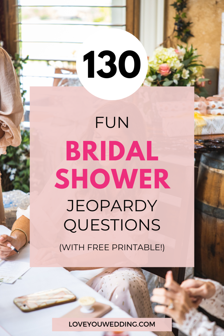 130 Bridal Shower Jeopardy Questions (Free Printable)