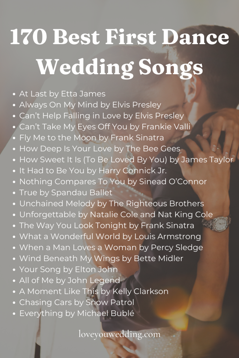 170 Best First Dance Wedding Songs You're Sure To Love