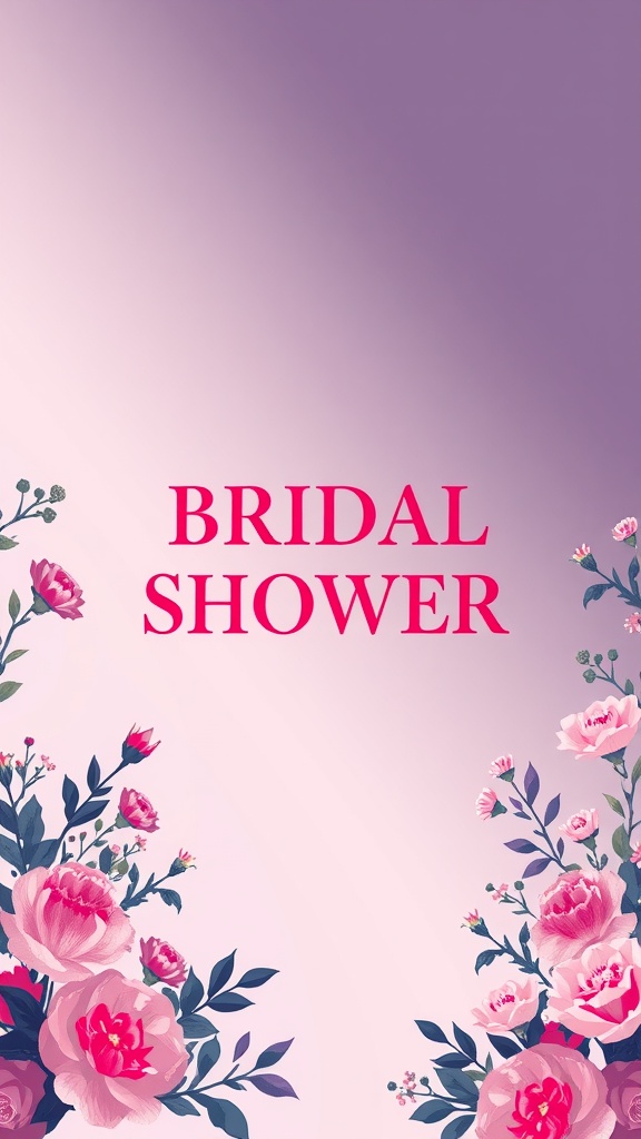 A beautiful floral invitation design for a bridal shower.