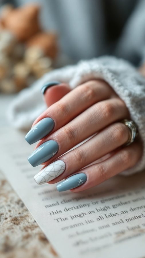 15 Stunning Dusty Blue Wedding Nail Ideas You’ll Love