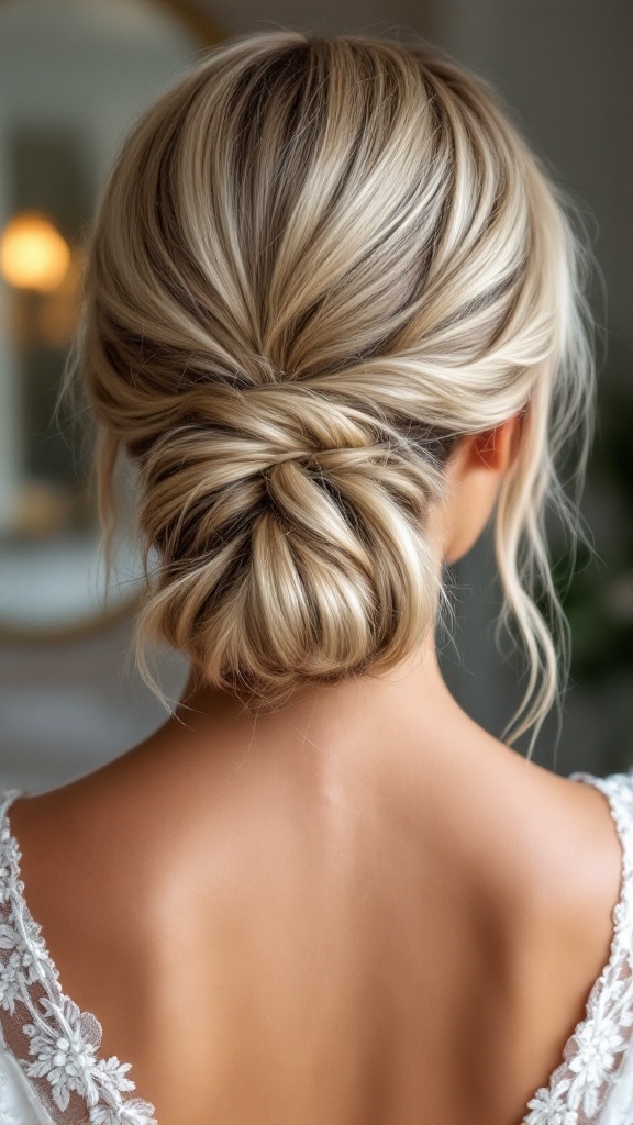 Chic low ponytail hairstyle for bridesmaids with a touch of volume