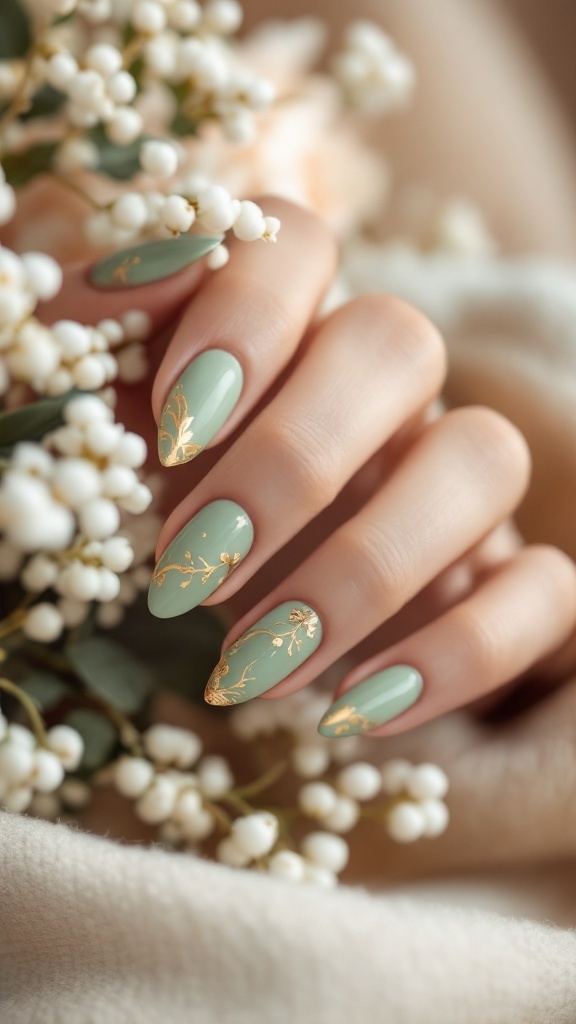 15 Stunning Sage Green Wedding Nail Ideas For Your Big Day