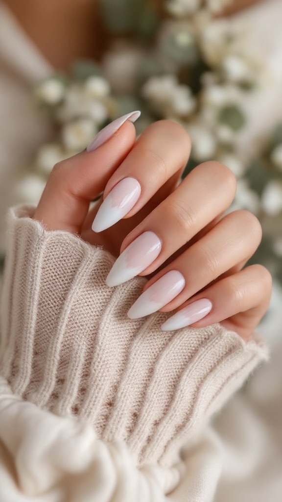 Image of a hand displaying rustic wedding nails with a combination of matte and glossy finishes.
