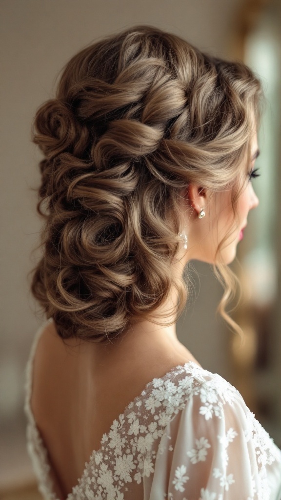 A beautiful vintage-inspired finger wave hairstyle with curls and elegant waves.