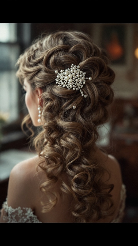A woman with vintage finger waves hairstyle, showcasing elegant curls and a sophisticated look.