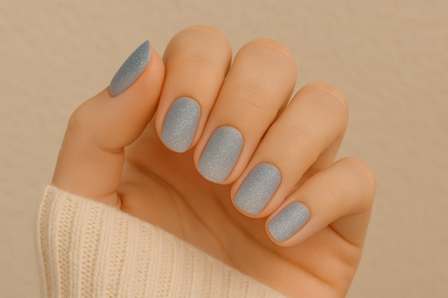 Dusty Blue Wedding Nails That Feel Like Something Borrowed, But Way Cooler