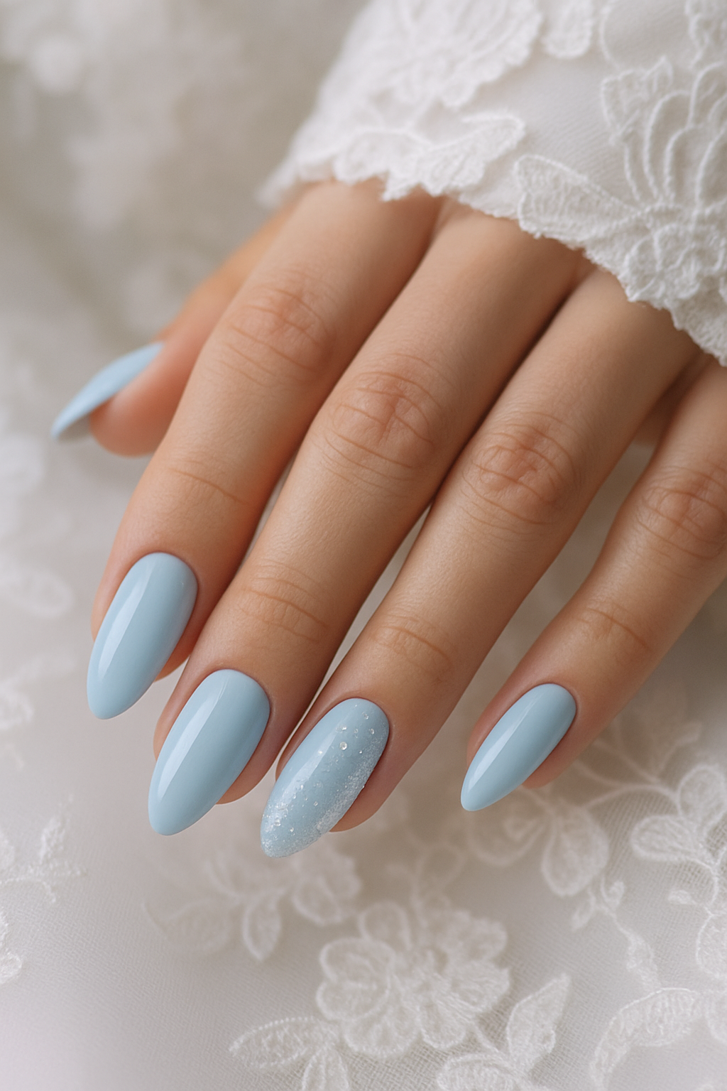 Light Blue Wedding Nail Designs So Stunning, They Might Outshine the Dress